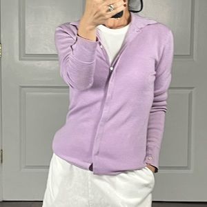 TSE 100% cashmere Button Down Shirt sweater size M